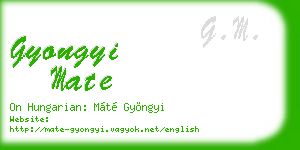 gyongyi mate business card